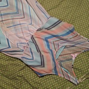 Multi-colored High Low Dress